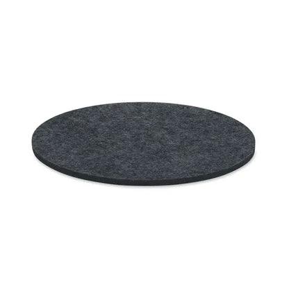 Coaster rotund din fetru rpet de culoare gri inchis pentru protectia suprafetelor