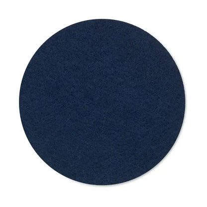 Coaster rotund din fetru rpet albastru închis, solid, pentru protecție și decor pe suprafețe