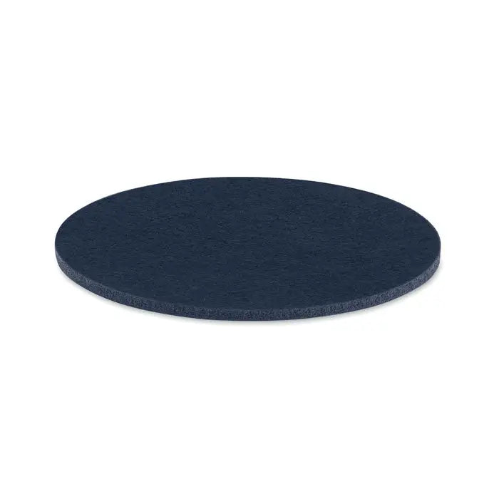 Coaster rotund din fetru rpet albastru închis pentru protecția suprafețelor și decorarea mesei