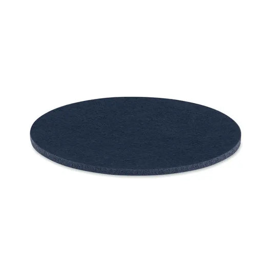 Coaster rotund din fetru rpet albastru închis pentru protecția suprafețelor și decorarea mesei