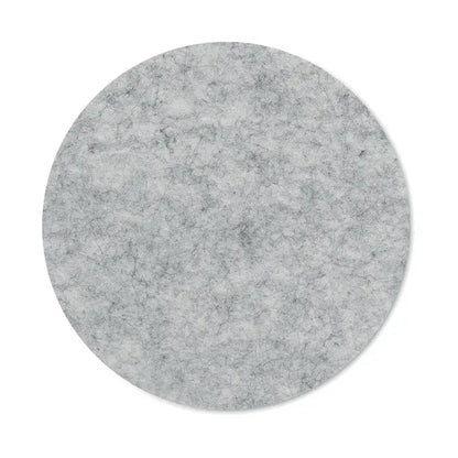 Coaster rotund din fetru rpet gri cu textura subtilă marmorată pentru protecția suprafețelor