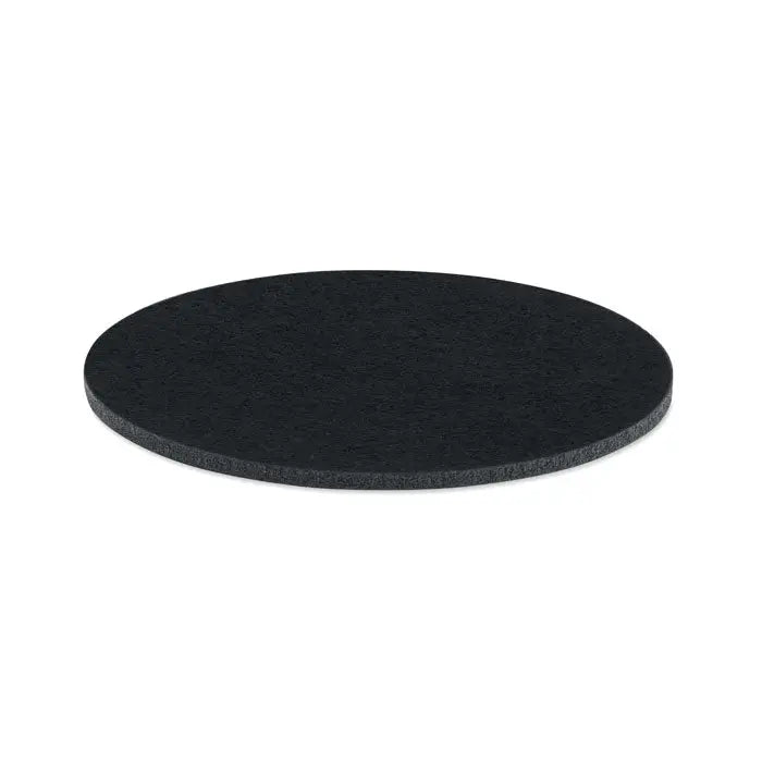 Coaster rotund din fetru rpET negru circular folosit pentru protejarea suprafetelor