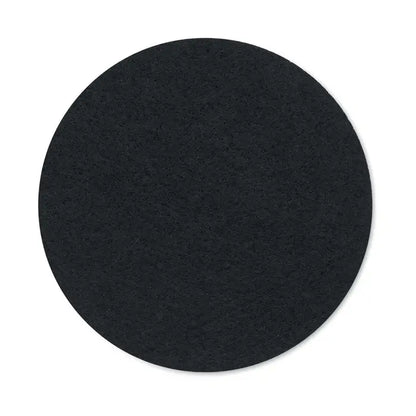 Coaster rotund din fetru rpet negru pentru protecția suprafețelor și utilizare practică