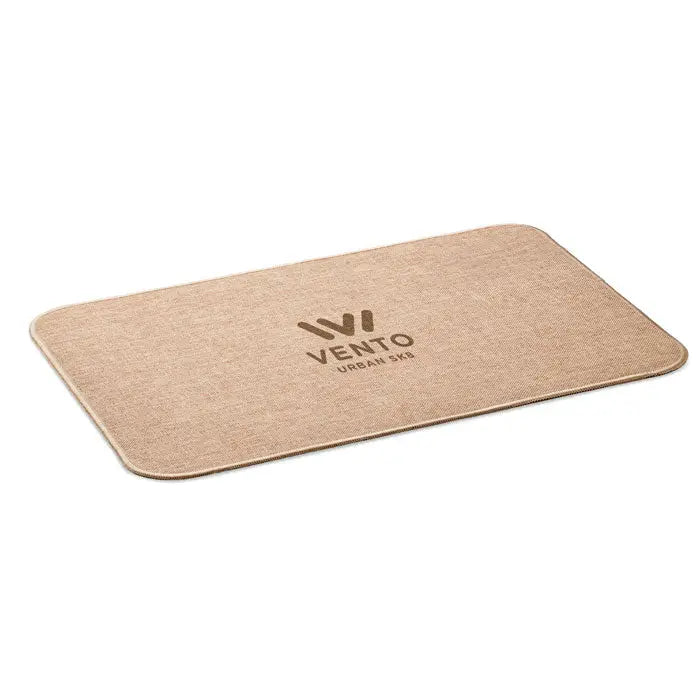 Beige covor de usa din in cu textura si logo vento urban sky maro inchis pentru interior