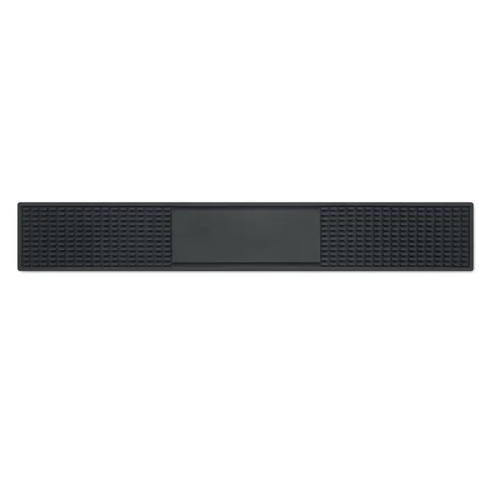 Covor de bar din pvc negru cu model texturat pe margini si panou central neted pentru protectie si aderenta