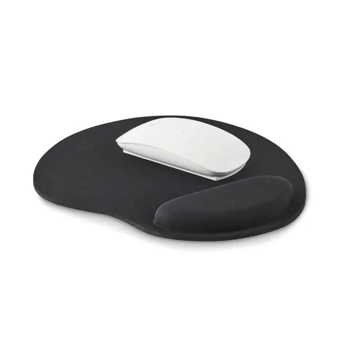 Covoras de mouse ergonomic negru din eva cu suport pentru incheietura si suprafata neteda pentru confort sporit