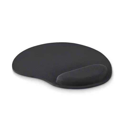 Covoras de mouse ergonomic negru cu suport moale conturat pentru incheietura din material eva