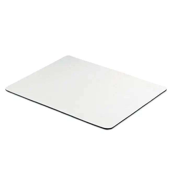 Covoras de mouse pentru sublimare alb dreptunghiular cu colturile rotunjite si margine neagra subtire
