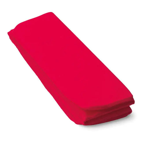 Covoraș pentru scaun rabatabil din material textil roșu vibrant cu textură netedă și margini curate