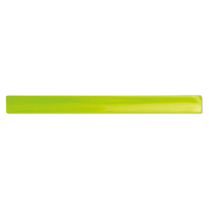 Curea reflectorizanta pentru incheietura mainii din plastic verde neon cu finisaj lucios si neted