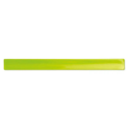 Curea reflectorizanta pentru incheietura mainii din plastic verde neon cu finisaj lucios si neted