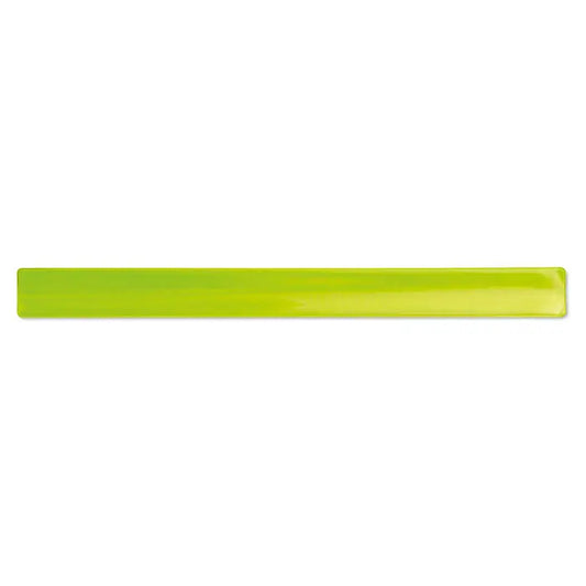 Curea reflectorizanta pentru incheietura mainii din plastic verde neon cu finisaj lucios si neted
