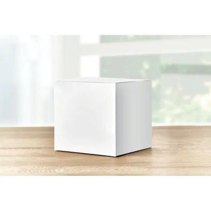 Cutie cadou de sublimare pentru cani cu cutie minimalista cubica alba din carton cu suprafete curate si simple