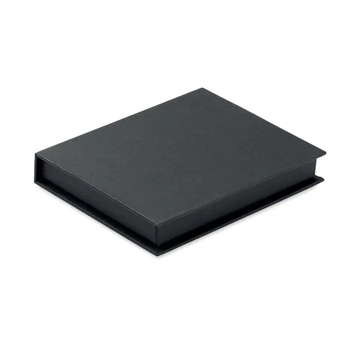 Cutie de card cadou în formă de carte hardcover neagră mată cu design minimalist și finisaj premium