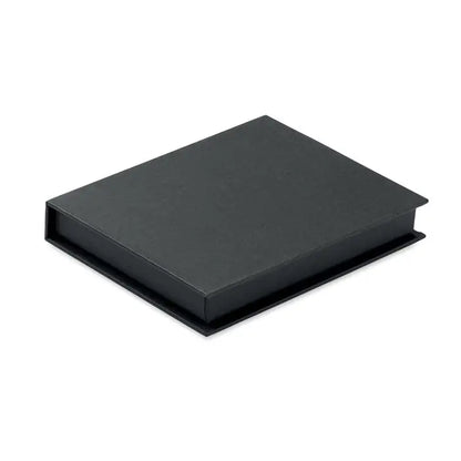 Cutie de card cadou în formă de carte hardcover neagră mată cu design minimalist și finisaj premium