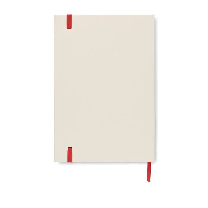 Notebook hardcover cream cu elastic rosu cutie de lapte caiet a5 ideal pentru notite si schite