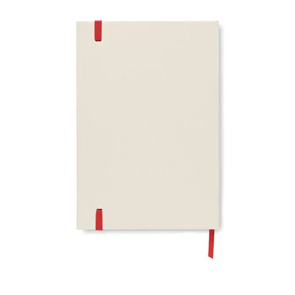 Notebook hardcover cream cu elastic rosu cutie de lapte caiet a5 ideal pentru notite si schite