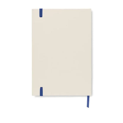 Caiet cutie de lapte a5 hardcover crem cu elastic albastru navy pentru notite elegante si organizeaza