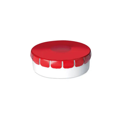 Capac rosu si alb lucios pentru cutie de menta fara zahar 12 gr