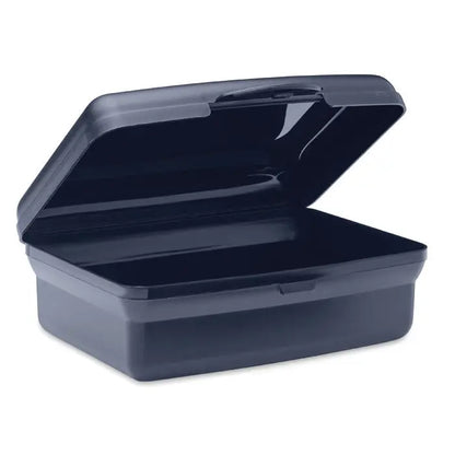Cutie de pranz neagra din pp de 800ml cu capac flexibil si maner integrat pentru depozitare usoara