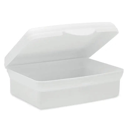 Cutie de pranz albă din plastic pp cu capac rabatabil și capacitate de 800ml