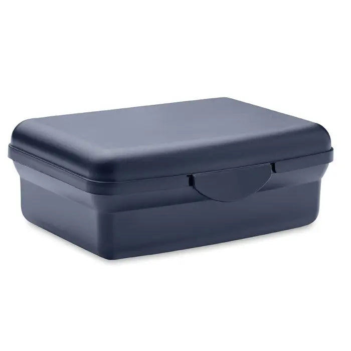 Cutie de pranz din plastic pp albastru inchis, dreptunghiulara, cu capac articulat si maner integrat, 800ml