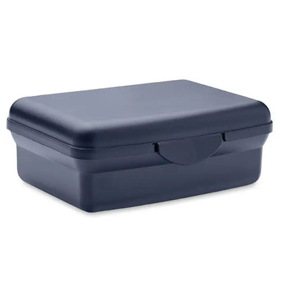 Cutie de pranz din plastic pp albastru inchis, dreptunghiulara, cu capac articulat si maner integrat, 800ml