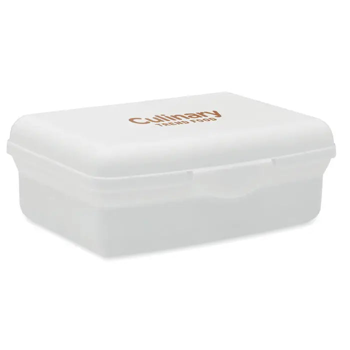 Cutie de pranz din pp alb 800ml cu logo culinary trend maro pentru depozitare alimentara