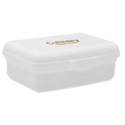 Cutie de pranz din pp alb 800ml cu logo culinary trend maro pentru depozitare alimentara