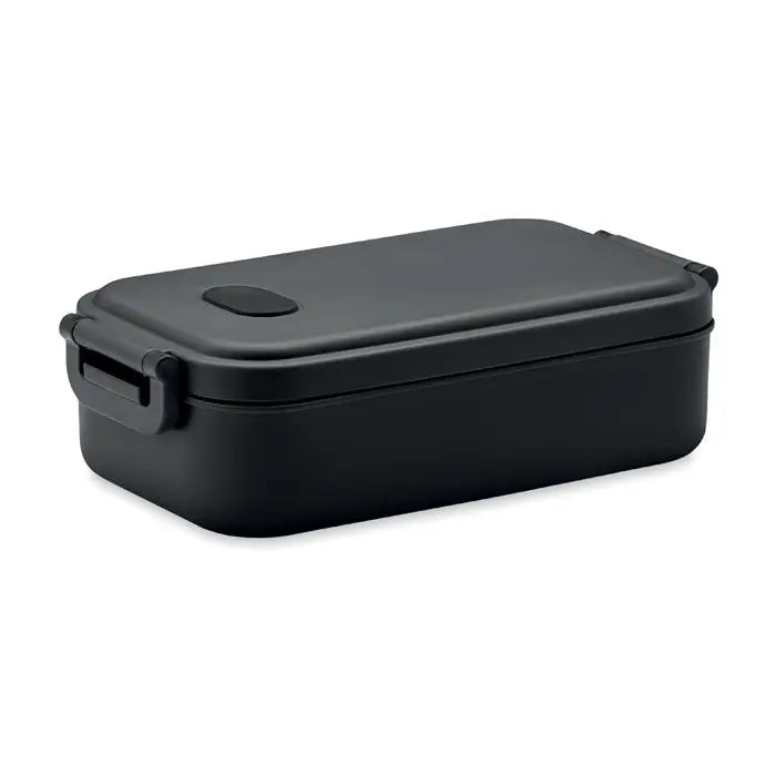 Cutie de pranz pp 800 ml neagra cu finisaj mat si capac cu clips pentru depozitare sigura