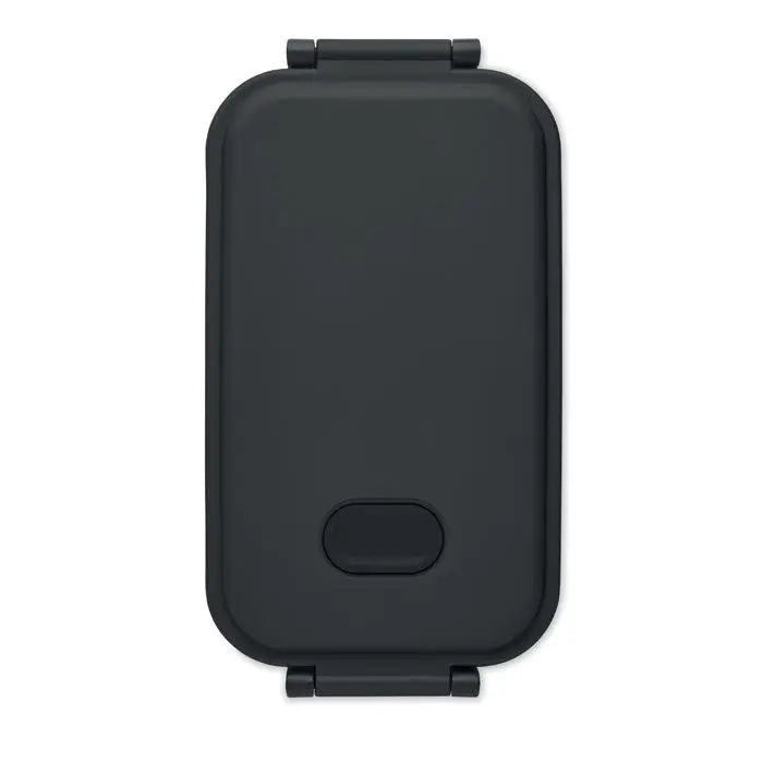 Cutie de pranz pp 800 ml neagra dreptunghiulara cu colturi rotunjite si design minimalist din plastic