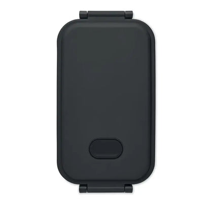 Cutie de pranz pp 800 ml neagra dreptunghiulara cu colturi rotunjite si design minimalist din plastic