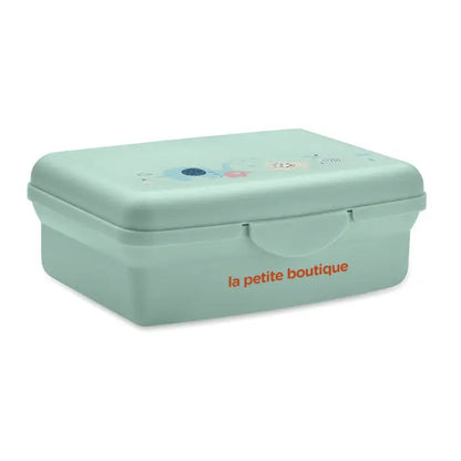 Cutie de pranz pp pentru copii mint verde din plastic cu design animal drăguț și branding la petite boutique portocaliu