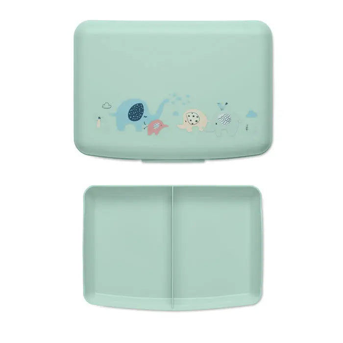 Cutie de pranz pp pentru copii mint verde pad schimbat bebelusi din plastic cu design vesel elefant si animale