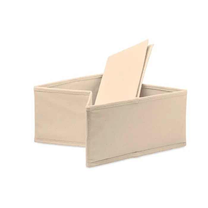 Organizator bej din pânză cutie mare de depozitare 220 gr/m² cu divizor pliabil pentru organizare eficientă
