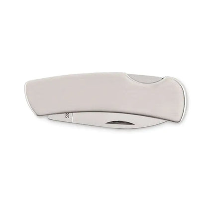 Cutit de buzunar pliabil finisaj argintiu lama din otel inoxidabil design minimalist si elegant