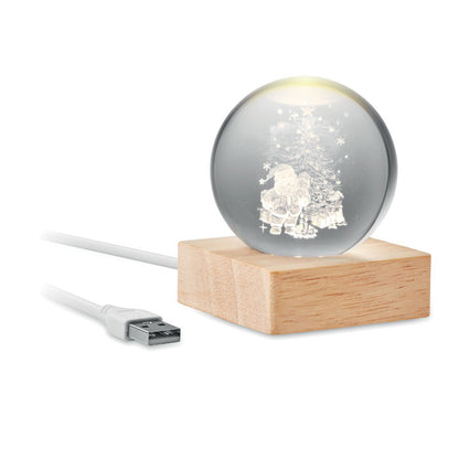 Minge de cristal LED de Craciun