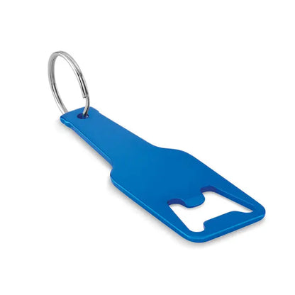 Deschidetor de sticle din aluminiu albastru cu design modern si aspect metalic fin