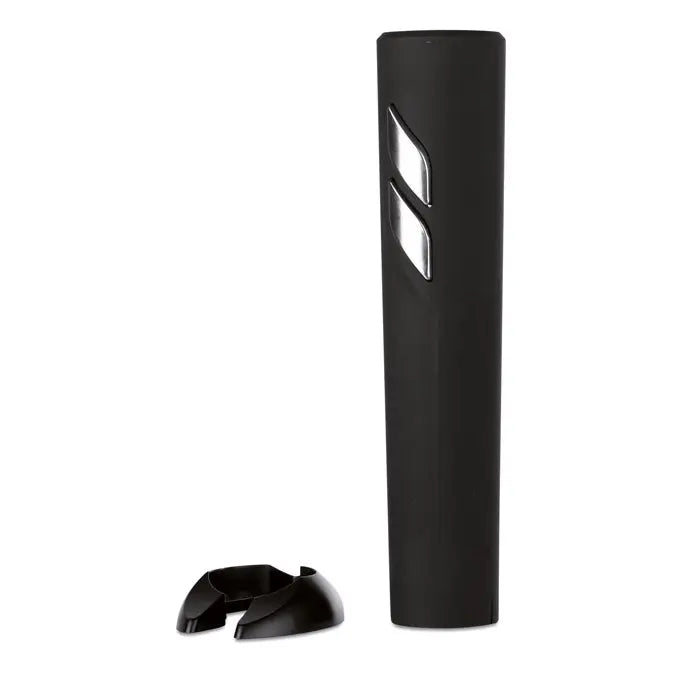 Deschidetor de sticle electric negru cu design modern si doua panouri argintii laterale elegante