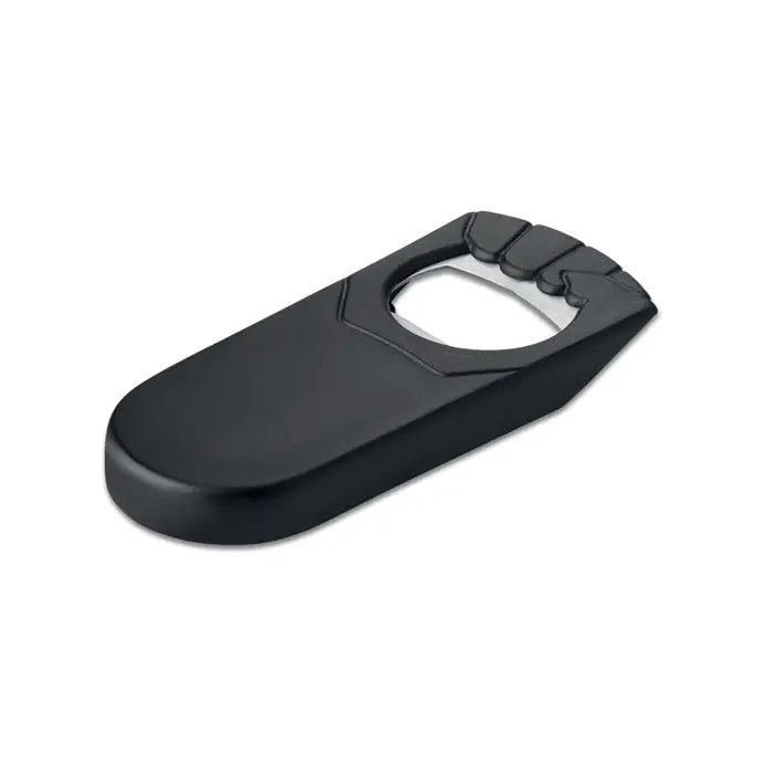 Deschidetor de sticle si sigilant negru din plastic cu design modern si mecanism metalic argintiu pentru desfacut sticle