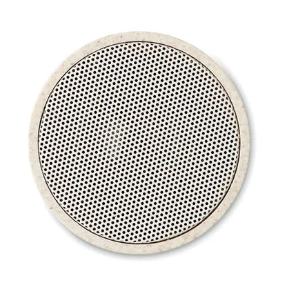 Difuzor de 3w din paie de grau cu suport alb circular si centru metalic perforat texturat off-white