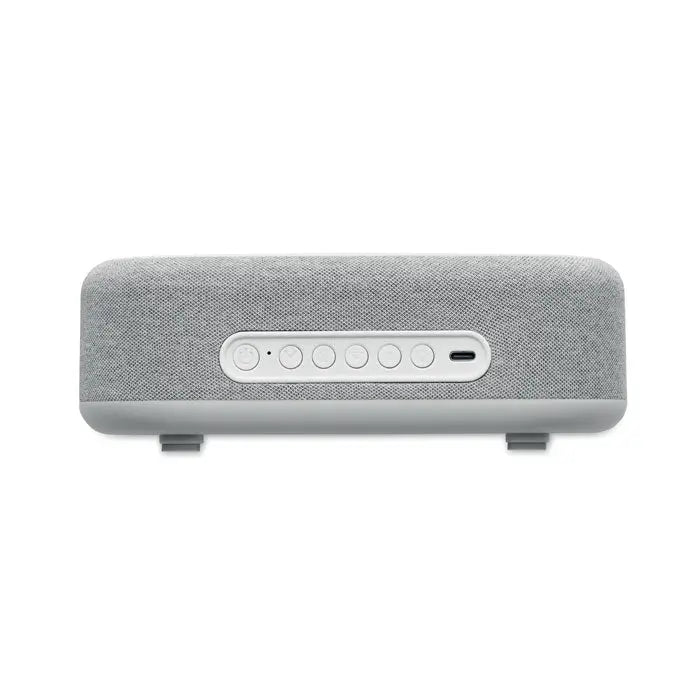 Difuzor de incarcare fara fir de 15 w gri cu panou alb de control si port usb-c din material textil