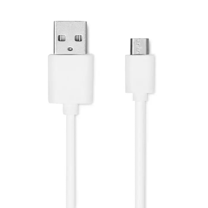 Cablu usb alb cu conector standard usb-a și micro-usb-b metalic pentru difuzor wireless bamboo de 3w