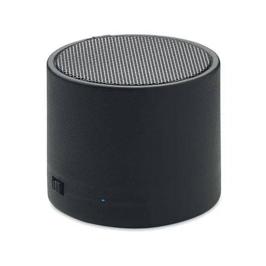 Difuzor wireless negru din pu reciclat cu suprafata texturata si grila perforata portabil