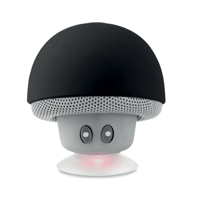 Difuzor wireless mushroom 3w negru cu capac gri perforat si baza roz iluminate imagine frontala