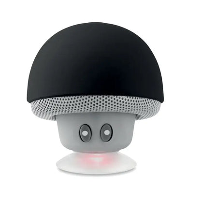 Difuzor wireless mushroom 3w negru cu capac gri perforat si baza roz iluminate imagine frontala