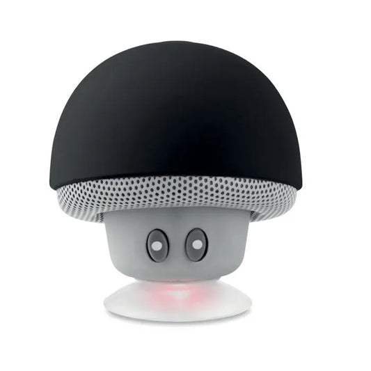 Difuzor wireless mushroom 3w negru cu capac gri perforat si baza roz iluminate imagine frontala
