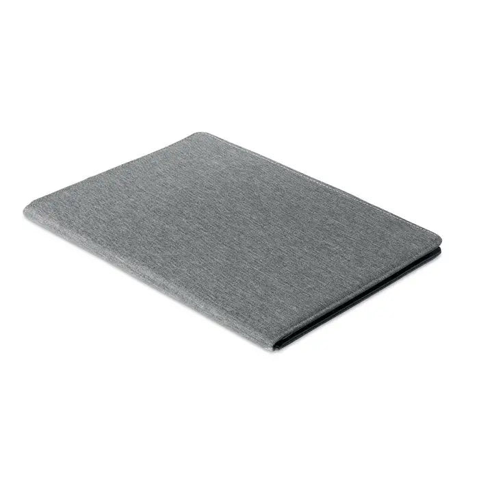 Dosar de conferinte a4 rpet din tesatura gri texturata cu margine neagra pentru tableta