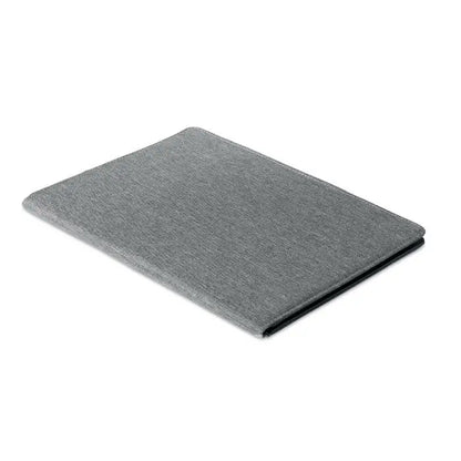 Dosar de conferinte a4 rpet din tesatura gri texturata cu margine neagra pentru tableta
