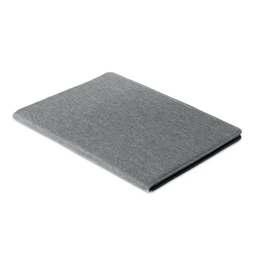 Dosar de conferinte a4 rpet din tesatura gri texturata cu margine neagra pentru tableta